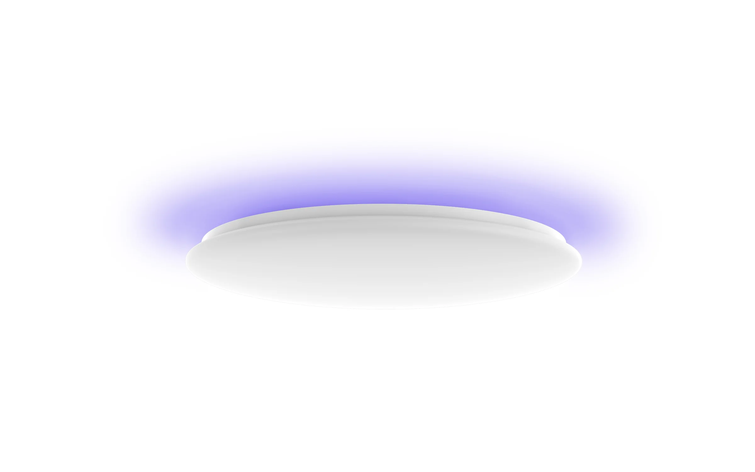 Yeelight Arwen Ceiling Light illuminated showing ambient glow effect on white