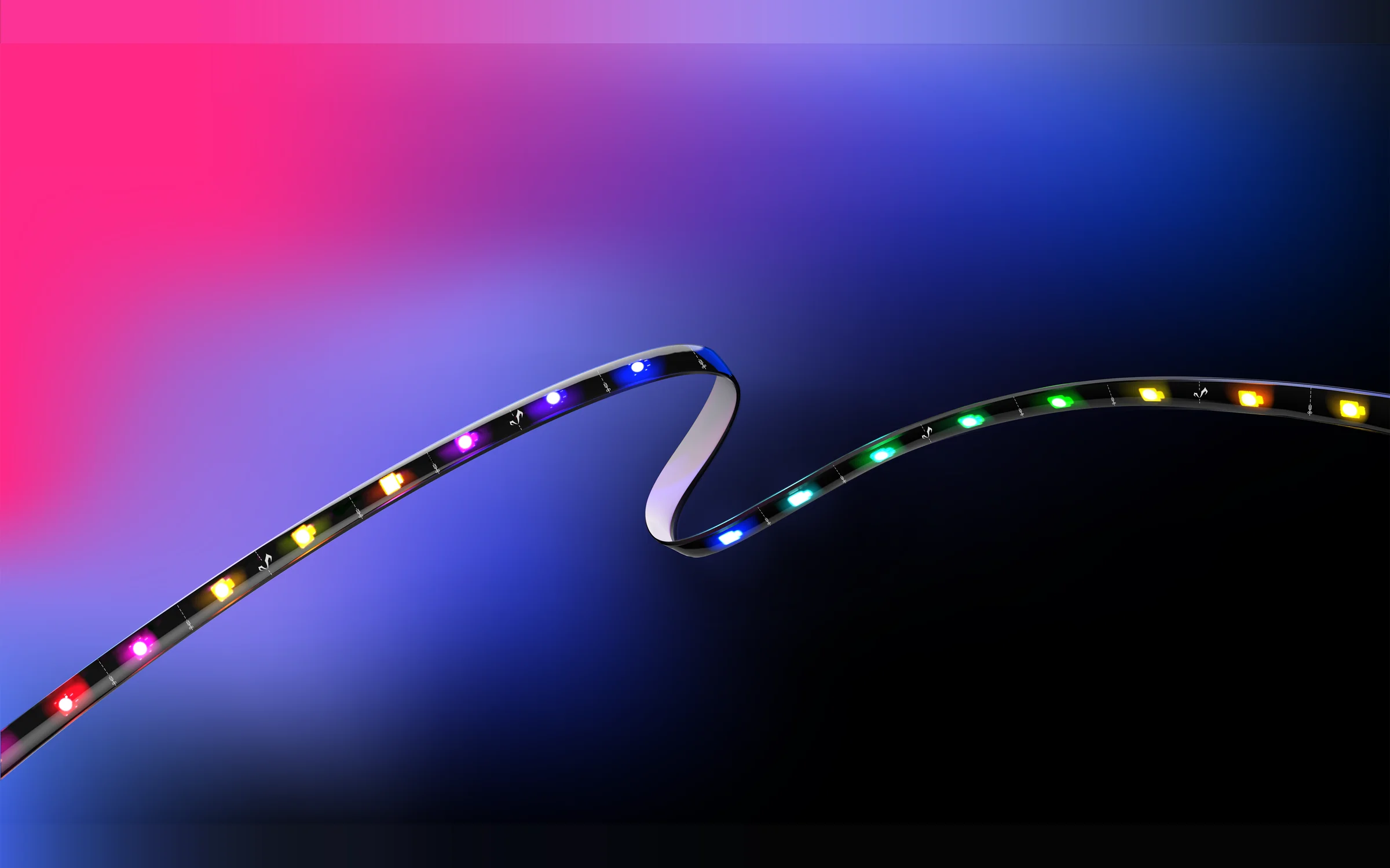 Yeelight Chameleon Lightstrip 2 hero banner showing dynamic RGBIC strip render
