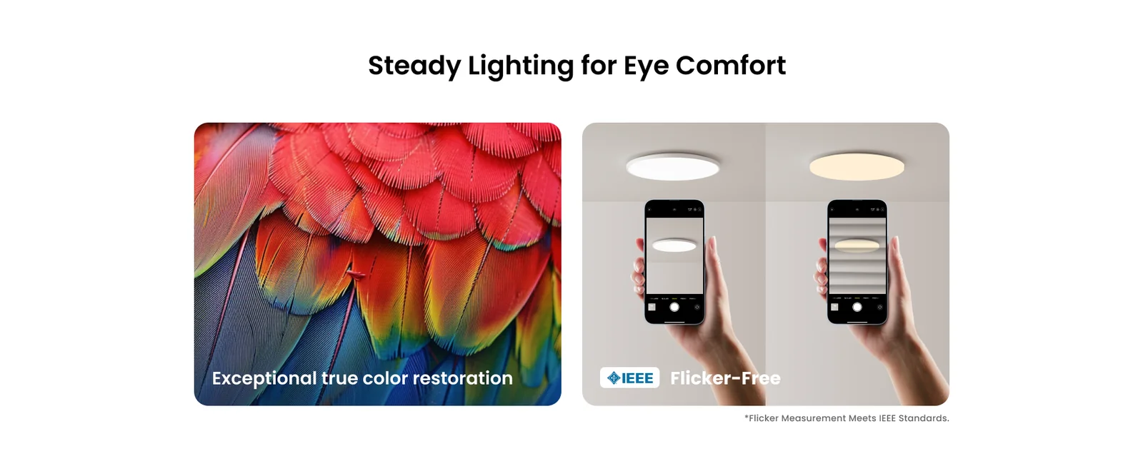 Yeelight Mercury Ceiling Lamp feature panel showing slim profile design view