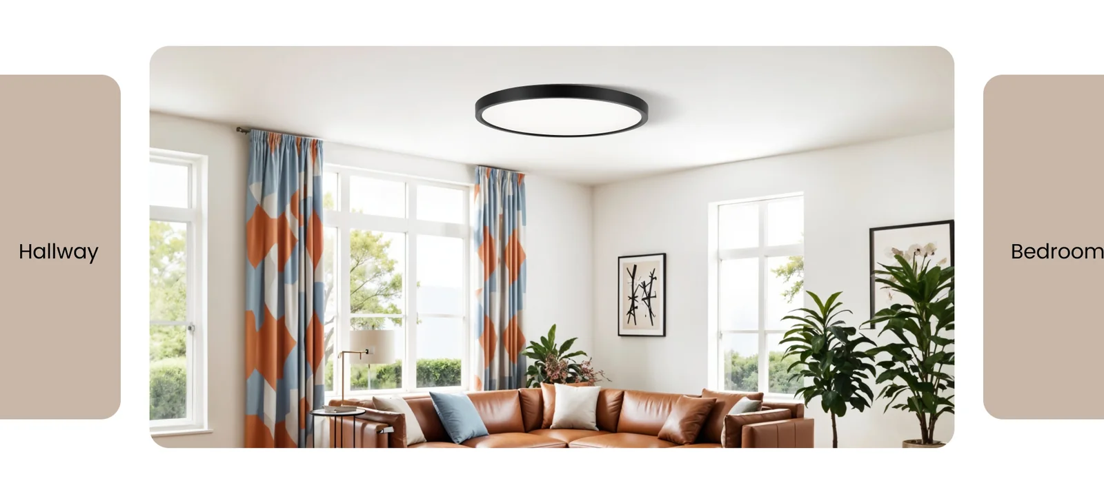 Yeelight Meteor Ceiling Lamp feature panel showing dimming and color tuning