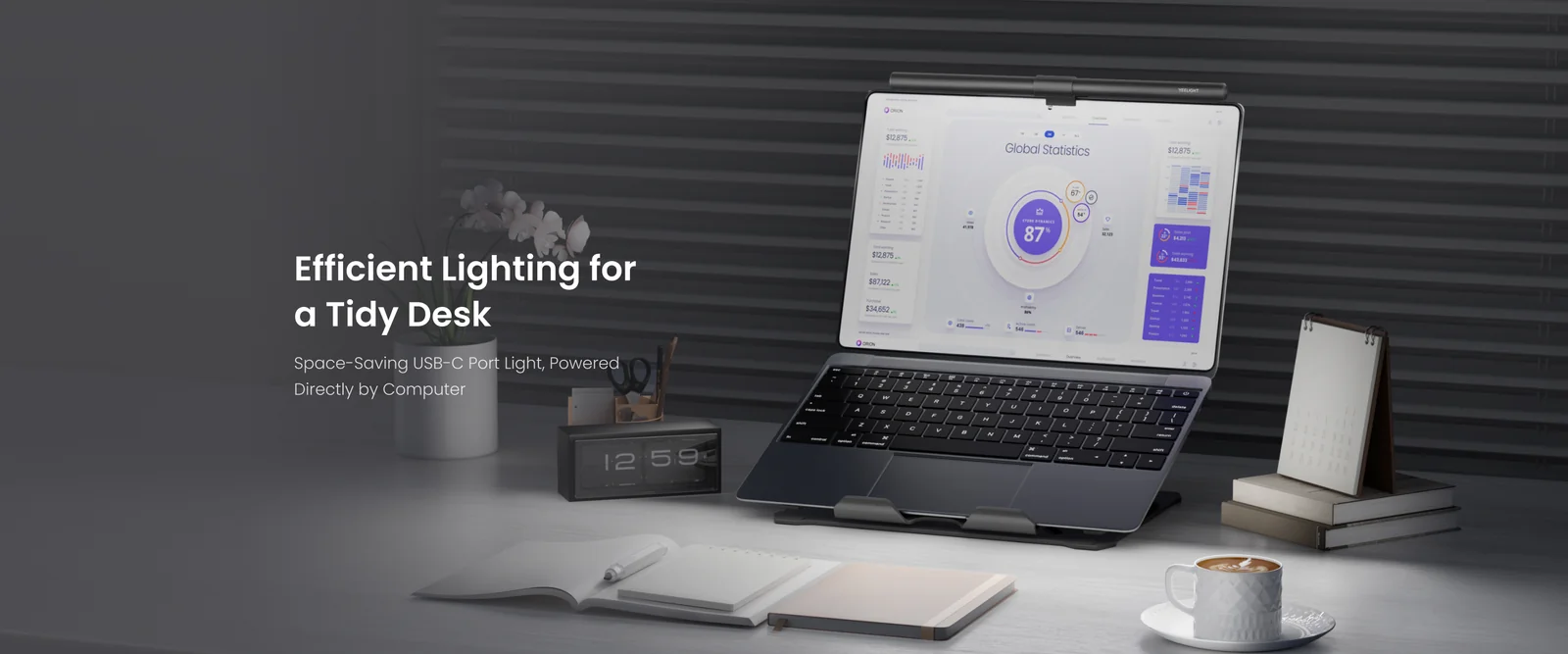 Yeelight Pura Lite feature panel showing compact lighting design